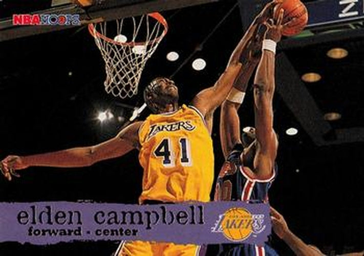 #77 Elden Campbell - Los Angeles Lakers - 1995-96 Hoops Basketball