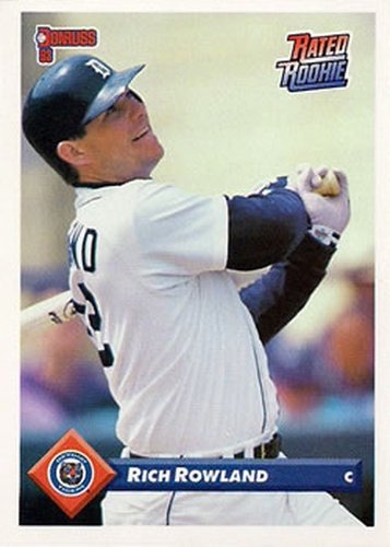 #77 Rich Rowland - Detroit Tigers - 1993 Donruss Baseball