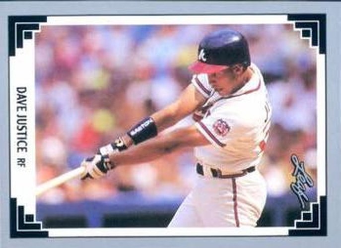 #77 Dave Justice - Atlanta Braves - 1991 Leaf Baseball