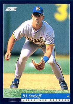 #77 B.J. Surhoff - Milwaukee Brewers -1994 Score Baseball