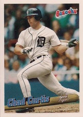 #77 Chad Curtis - Detroit Tigers - 1996 Bazooka Baseball