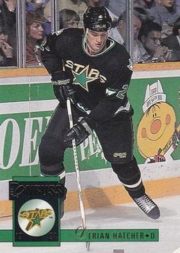 #77 Derian Hatcher - Dallas Stars - 1993-94 Donruss Hockey