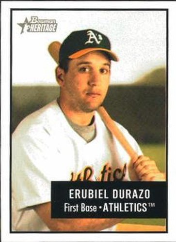 #77 Erubiel Durazo - Oakland Athletics - 2003 Bowman Heritage Baseball