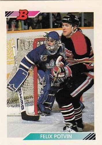 #77 Felix Potvin - Toronto Maple Leafs - 1992-93 Bowman Hockey