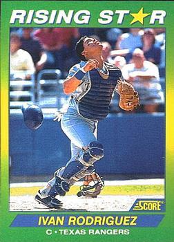 #77 Ivan Rodriguez - Texas Rangers - 1992 Score 100 Rising Stars Baseball