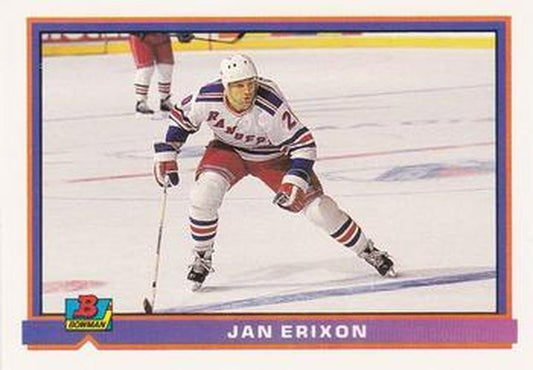 #77 Jan Erixon - New York Rangers - 1991-92 Bowman Hockey
