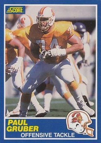 #77 Paul Gruber - Tampa Bay Buccaneers - 1989 Score Football