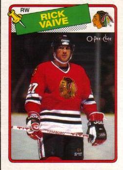 #77 Rick Vaive - Chicago Blackhawks - 1988-89 O-Pee-Chee Hockey