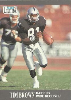 #77 Tim Brown - Los Angeles Raiders - 1991 Ultra Football