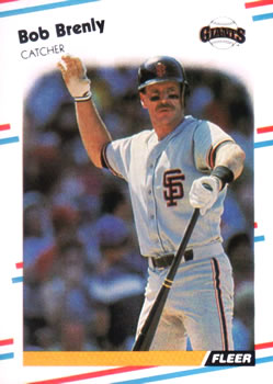 #77 Bob Brenly - San Francisco Giants - 1988 Fleer Baseball