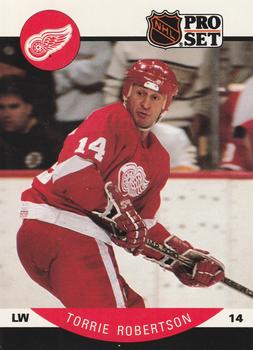 #77 Torrie Robertson - Detroit Red Wings - 1990-91 Pro Set Hockey