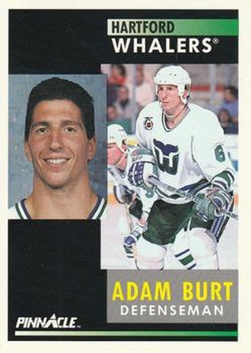 #77 Adam Burt - Hartford Whalers - 1991-92 Pinnacle Hockey