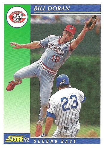 #77 Bill Doran - Cincinnati Reds - 1992 Score Baseball