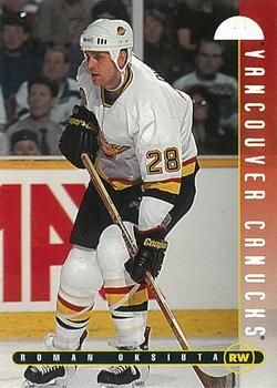 #77 Roman Oksiuta - Vancouver Canucks - 1995-96 Leaf Hockey