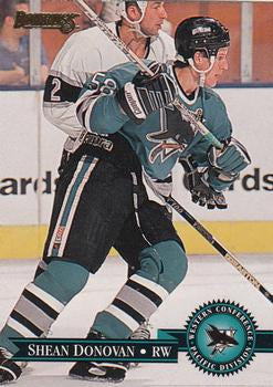 #77 Shean Donovan - San Jose Sharks - 1995-96 Donruss Hockey