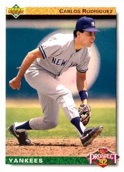 #77 Carlos Rodriguez - New York Yankees - 1992 Upper Deck Baseball