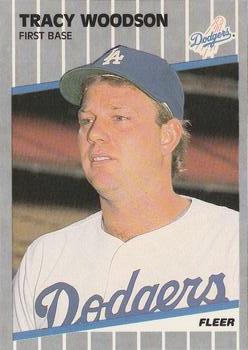 #77 Tracy Woodson - Los Angeles Dodgers - 1989 Fleer Baseball