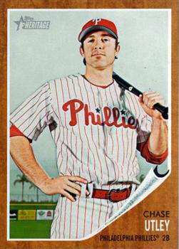 #77 Chase Utley - Philadelphia Phillies - 2011 Topps Heritage Baseball