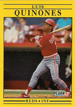 #77 Luis Quinones - Cincinnati Reds - 1991 Fleer Baseball