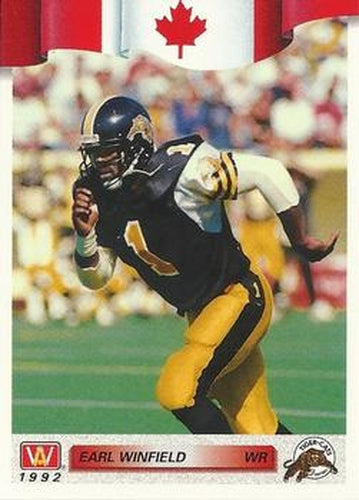 #77 Earl Winfield - Hamilton Tiger-Cats - 1992 All World CFL Football