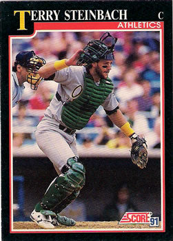 #780 Terry Steinbach - Oakland Athletics - 1991 Score Baseball