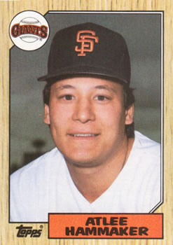 #781 Atlee Hammaker - San Francisco Giants - 1987 Topps Baseball