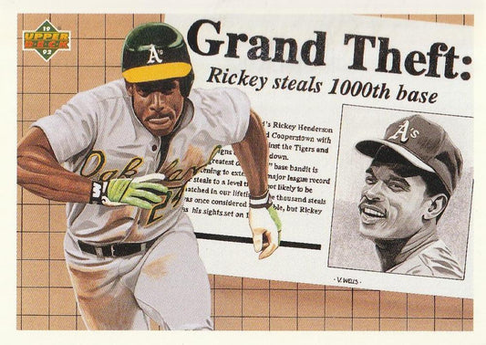 #782 Rickey Henderson - Oakland Athletics - 1992 Upper Deck Baseball