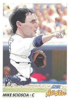 #782 Mike Scioscia - Los Angeles Dodgers - 1992 Score Baseball