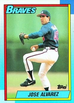 #782 Jose Alvarez - Atlanta Braves - 1990 Topps Baseball