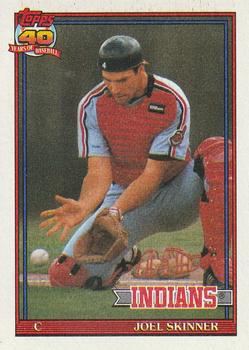 #783 Joel Skinner - Cleveland Indians - 1991 Topps Baseball
