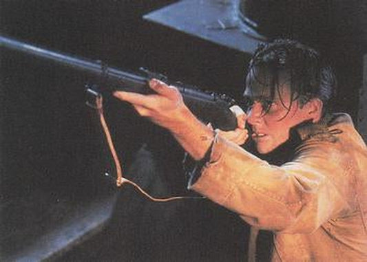#86 Indy stumbles out to the boat to fix the sev - 1992 Pro Set Young Indiana Jones