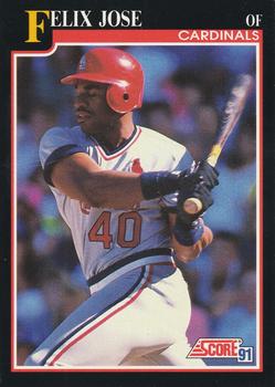 #784 Felix Jose - St. Louis Cardinals - 1991 Score Baseball