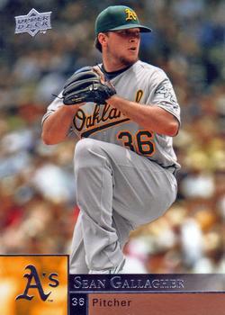 #784 Sean Gallagher - Oakland Athletics - 2009 Upper Deck Baseball