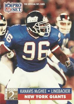 #784 Kanavis McGhee - New York Giants - 1991 Pro Set Football