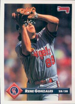 #785 Rene Gonzales - California Angels - 1993 Donruss Baseball