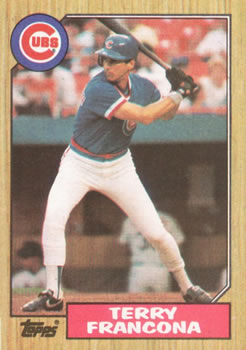 #785 Terry Francona - Chicago Cubs - 1987 Topps Baseball