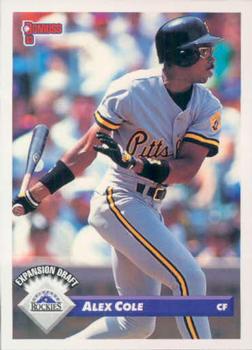 #786 Alex Cole - Colorado Rockies - 1993 Donruss Baseball