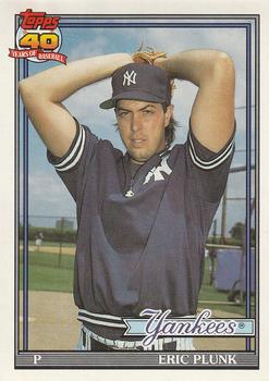 #786 Eric Plunk - New York Yankees - 1991 O-Pee-Chee Baseball