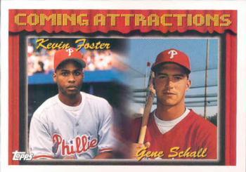 #786 Kevin Foster / Gene Schall - Philadelphia Phillies - 1994 Topps Baseball