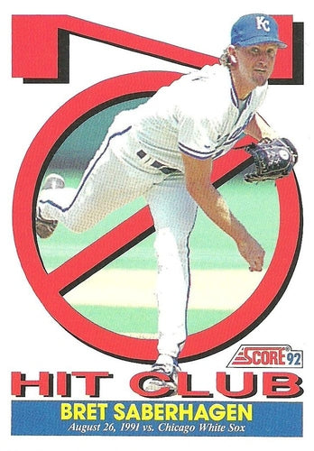 #786 Bret Saberhagen - Kansas City Royals - 1992 Score Baseball