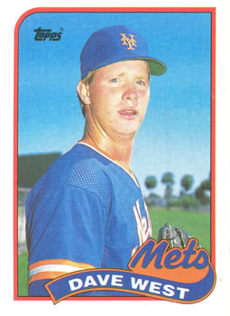 #787 Dave West - New York Mets - 1989 Topps Baseball