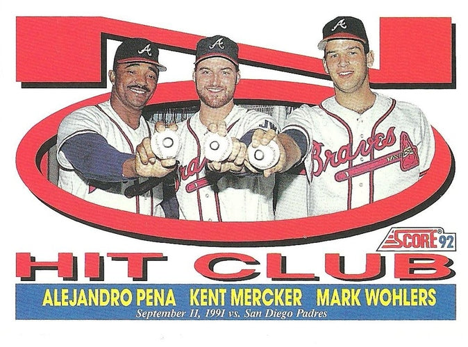 #787 Alejandro Pena / Kent Mercker / Mark Wohlers - Atlanta Braves - 1992 Score Baseball