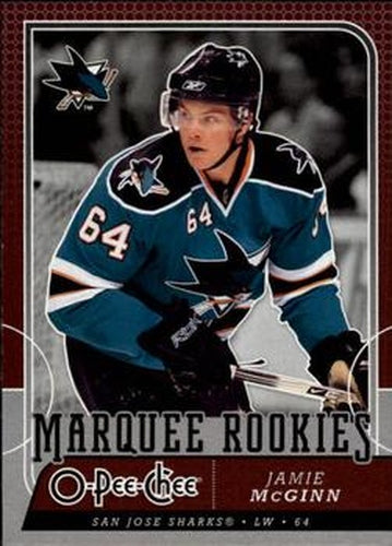 #788 Jamie McGinn - San Jose Sharks - 2008-09 O-Pee-Chee Hockey