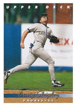 #788 Craig Shipley - San Diego Padres - 1993 Upper Deck Baseball