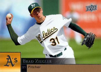 #788 Brad Ziegler - Oakland Athletics - 2009 Upper Deck Baseball