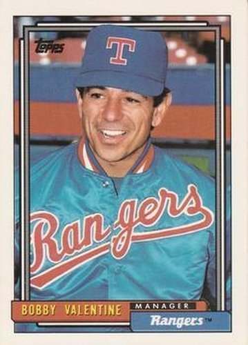 #789 Bobby Valentine - Texas Rangers - 1992 Topps Baseball