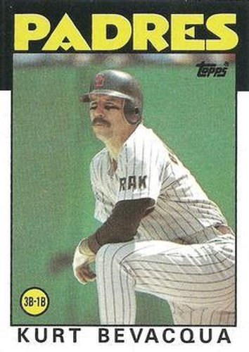 #789 Kurt Bevacqua - San Diego Padres - 1986 Topps Baseball