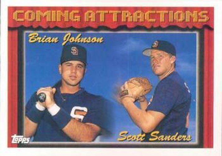 #789 Brian Johnson / Scott Sanders - San Diego Padres - 1994 Topps Baseball