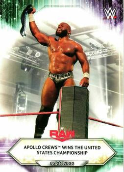 #78 Apollo Crews Wins the United States Championship - 2021 Topps WWE Wrestling