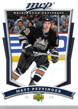 #78 Matt Pettinger - Washington Capitals - 2007-08 Upper Deck MVP Hockey